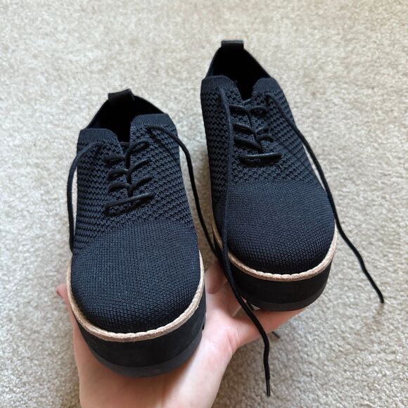 Eileen Fisher Eddy Recycled Stretch Knit Platform Oxford Shoes Size 7 LIKE NEW - Picture 8 of 12
